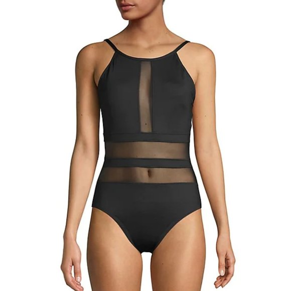 La Blanca Other - NWT La Blanca Mesh Black One Piece Swimsuit